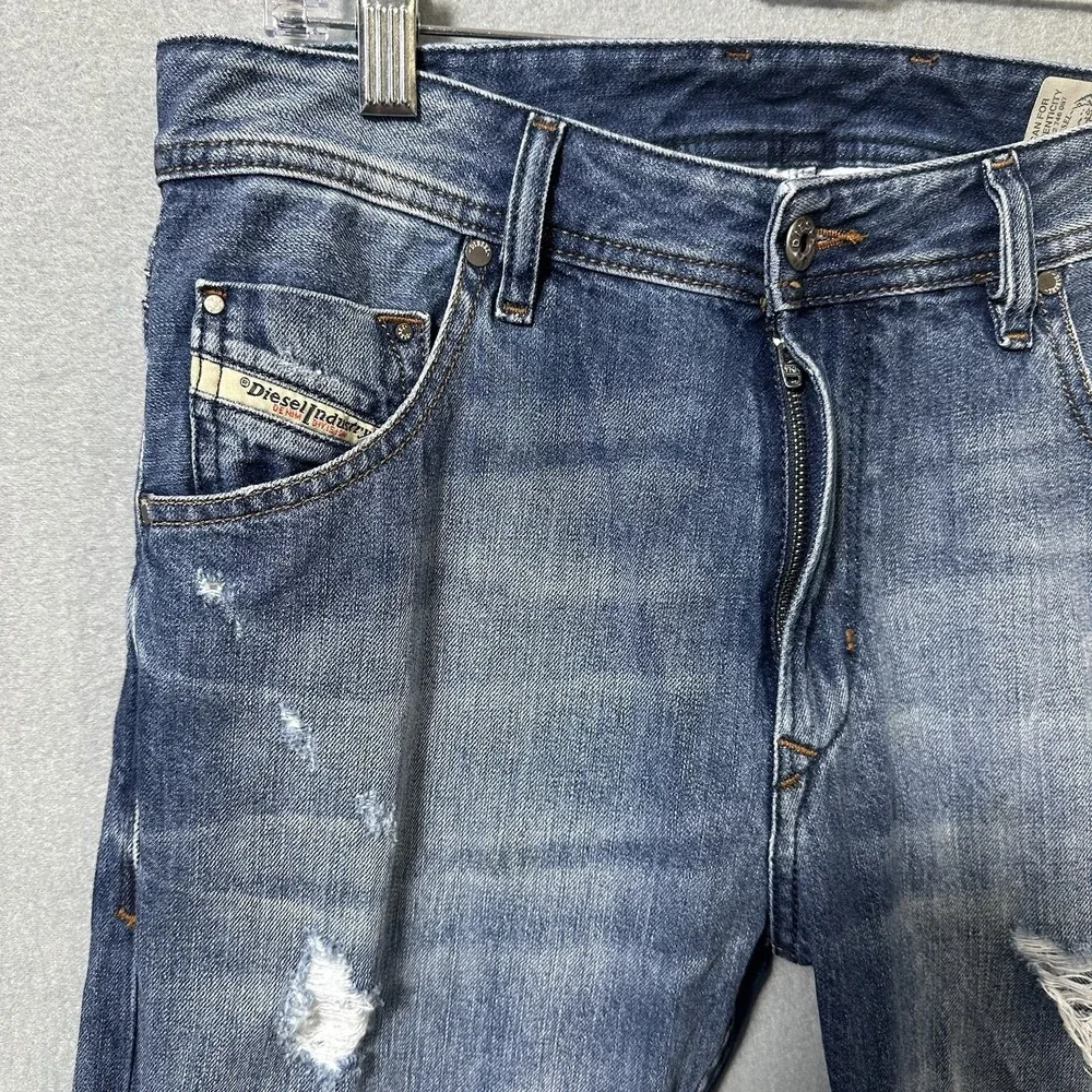 DIESEL Jeans Men's Size 28x30 (Fits 30x29.5) Krayver Slim Carrot Distressed